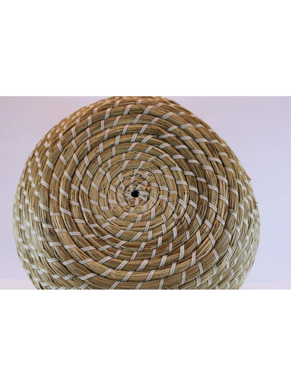 VTG Pine Needle Wrapped Handmade Storage Basket 10